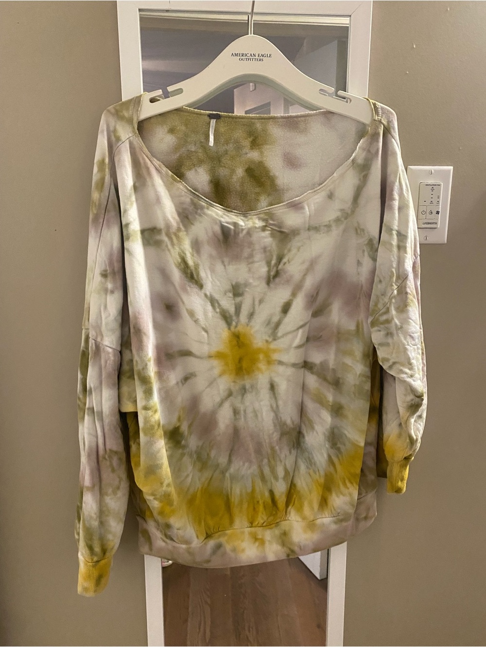 Young Fabulous & Broke Olive, Yellow & White Tie-Dye Pullover
